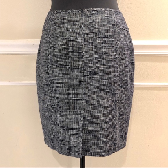 NEW Banana Republic Navy Tweed Skirt 12 - Picture 2 of 5